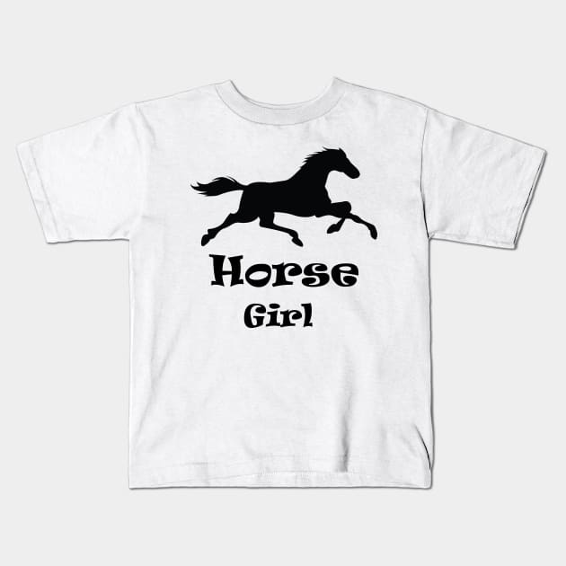 Horse Girl Gifts For Horses Riding Gift Kids T-Shirt by macshoptee